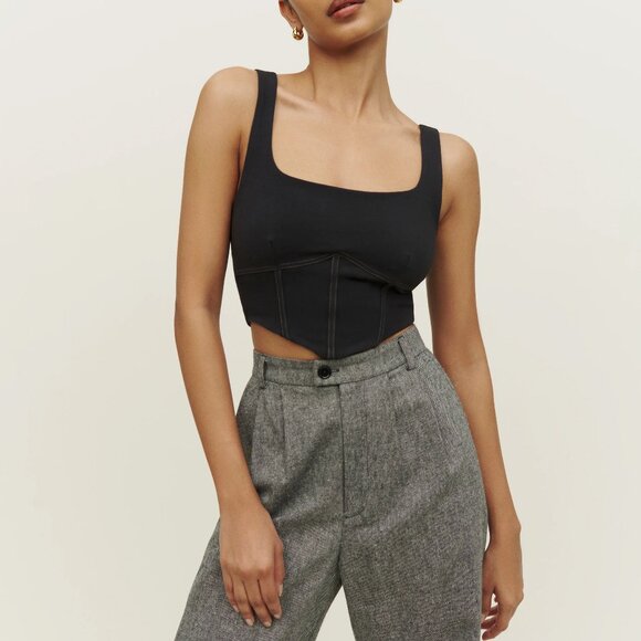 Reformation Melina Top - Black - Picture 1 of 2